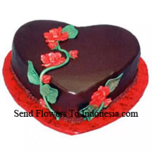 1 Kg (2.2 Lbs) Heart Shaped Chocolate Truffle Cake (Please note that cake delivery is only available for Metro Manila Region. Any cake delivery orders outside Metro Manila will be substituted with Chocolate Brownie Cake without cream or the recipient shall be offered a Red Ribbon Voucher enough to buy the same cake)