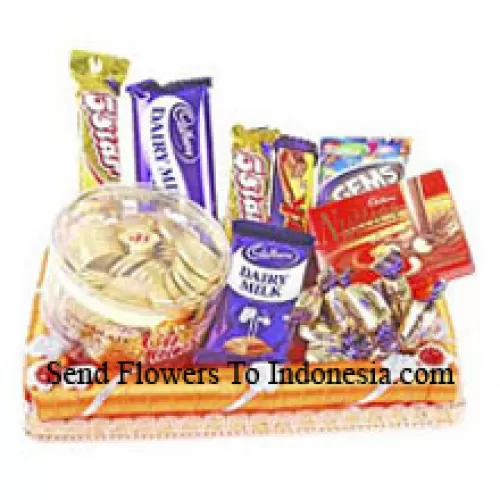 Cadeauverpakte Assortiment Chocolaatjes (Dit product moet worden vergezeld van de bloemen)