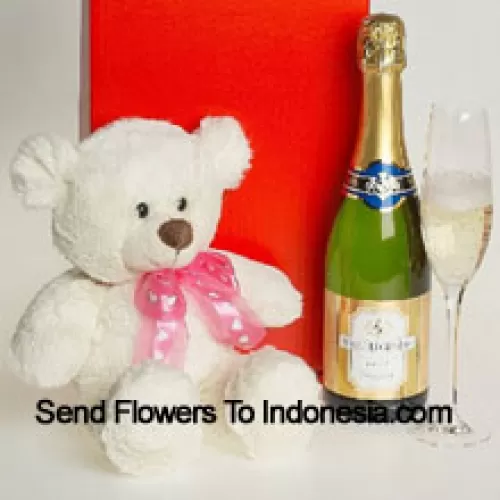 This exclusive wine hamper comes with Pierre Legendre Brut Sparkling (France) accompanied with an 8 Inches Cute White Teddy Bear. (Contents of basket including wine may vary by season and delivery location. In case of unavailability of a certain product we will substitute the same with a product of equal or higher value)